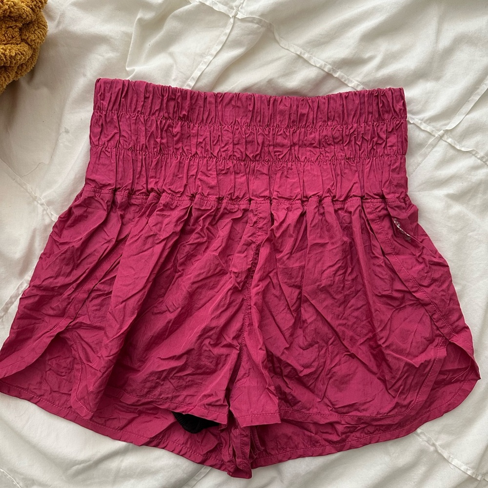 Pink Free People Movement Way Home shorts